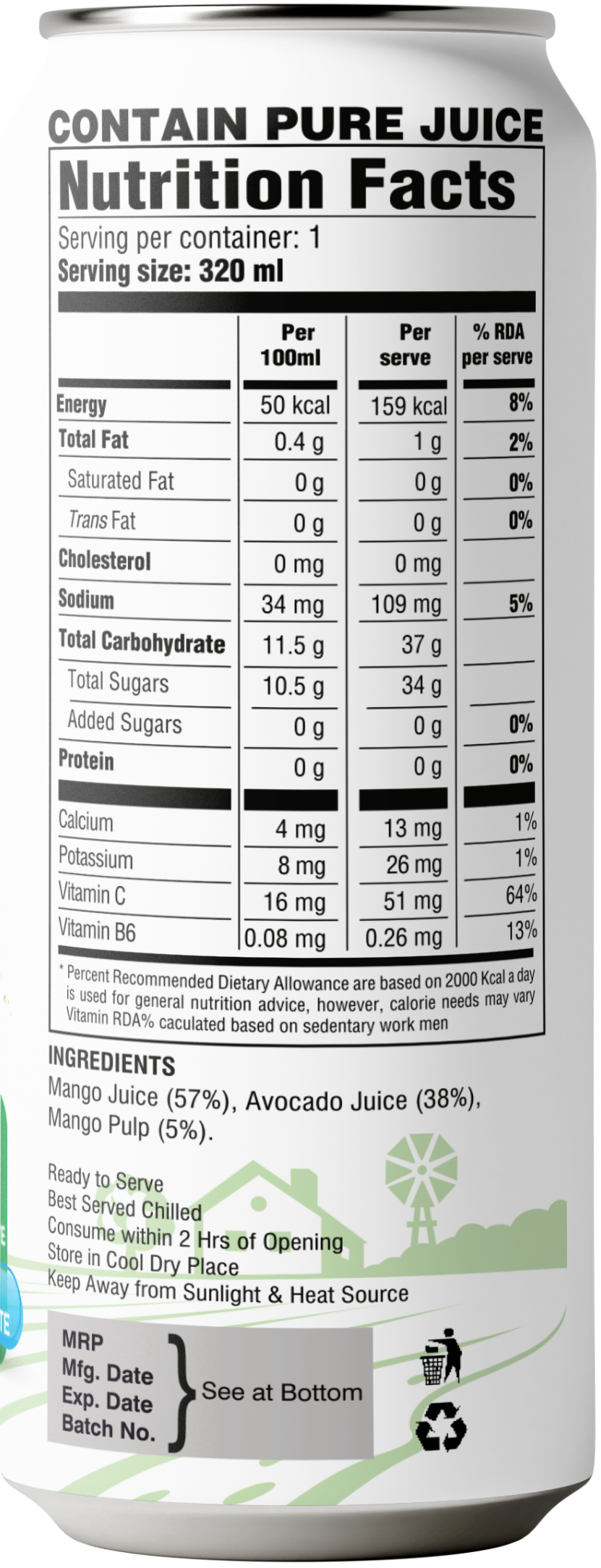 Pure Natural Fruit Healthy Beverage