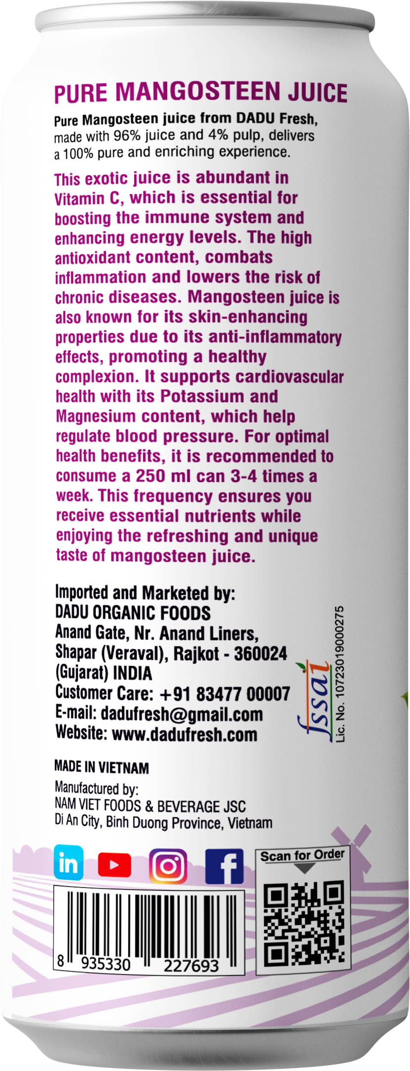 Mangosteen Juice - Dadu Fresh