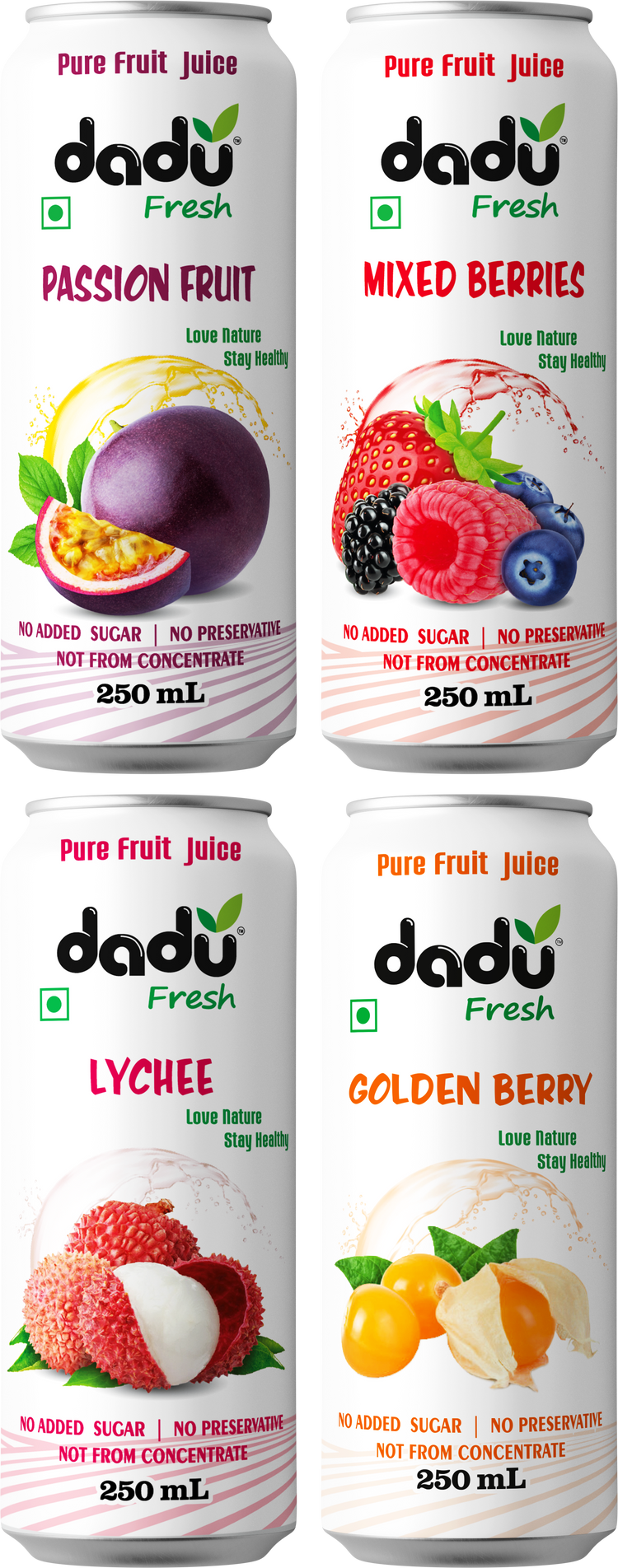 Fresh Start Variety – Pack of 4 Fruit Juices