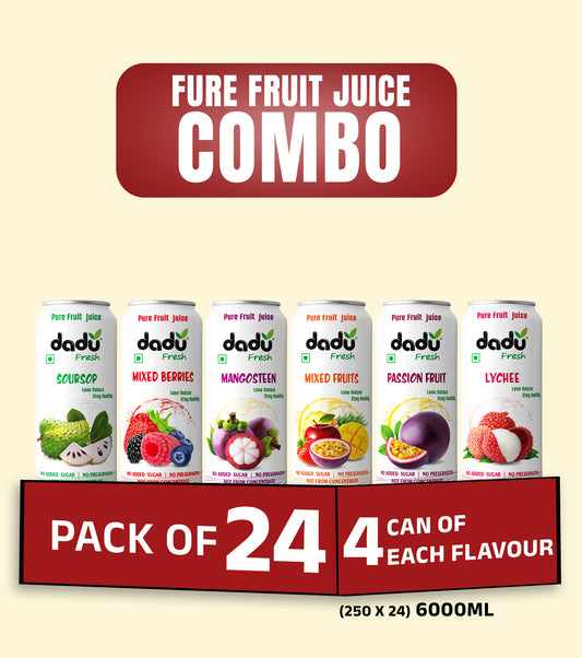 Fruit Juice Combo Pack of 24 | 24 Cans x 250ml (6000ml) | 149.00 per Can