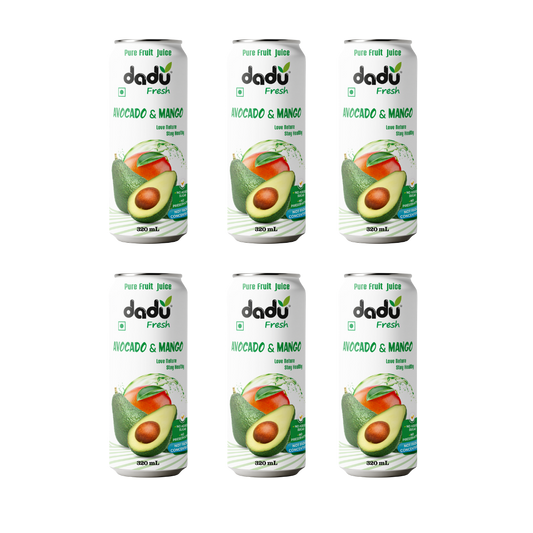 Avocado & Mango Juice | 6 Cans x 320ml (1920ml) - Dadu Fresh