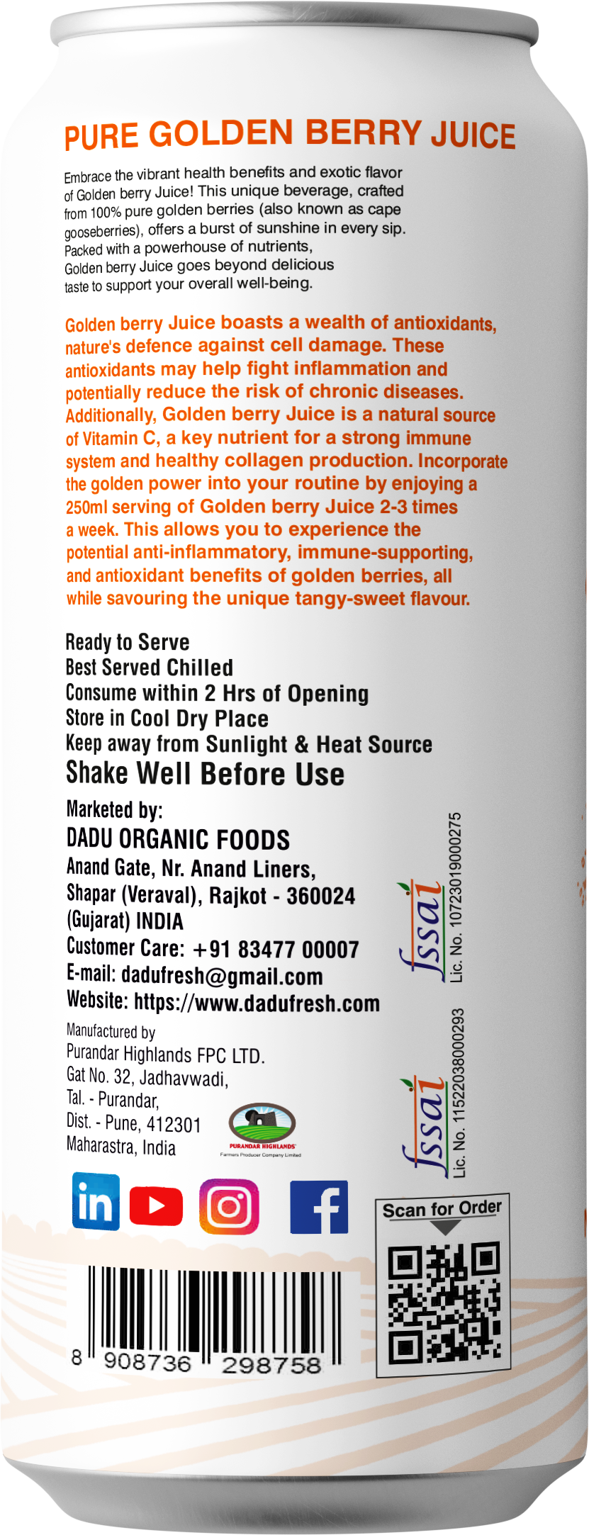 Golden Berry Juice