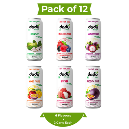 Combo Pack of 12 (12 x 250ml | Total 3000ml) - Dadu Fresh