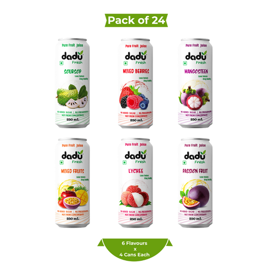 Combo Pack of 24 (24 x 250ml | Total 6000ml) - Dadu Fresh