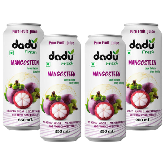 Dadu Fresh Mangosteen Juice | Pure Natural Juice | Not from Concentrate | No Added Sugar | No Preservatives or Artificial Flavors | Rich in Antioxidants & Vitamin C | 250ml (Pack of 4)
