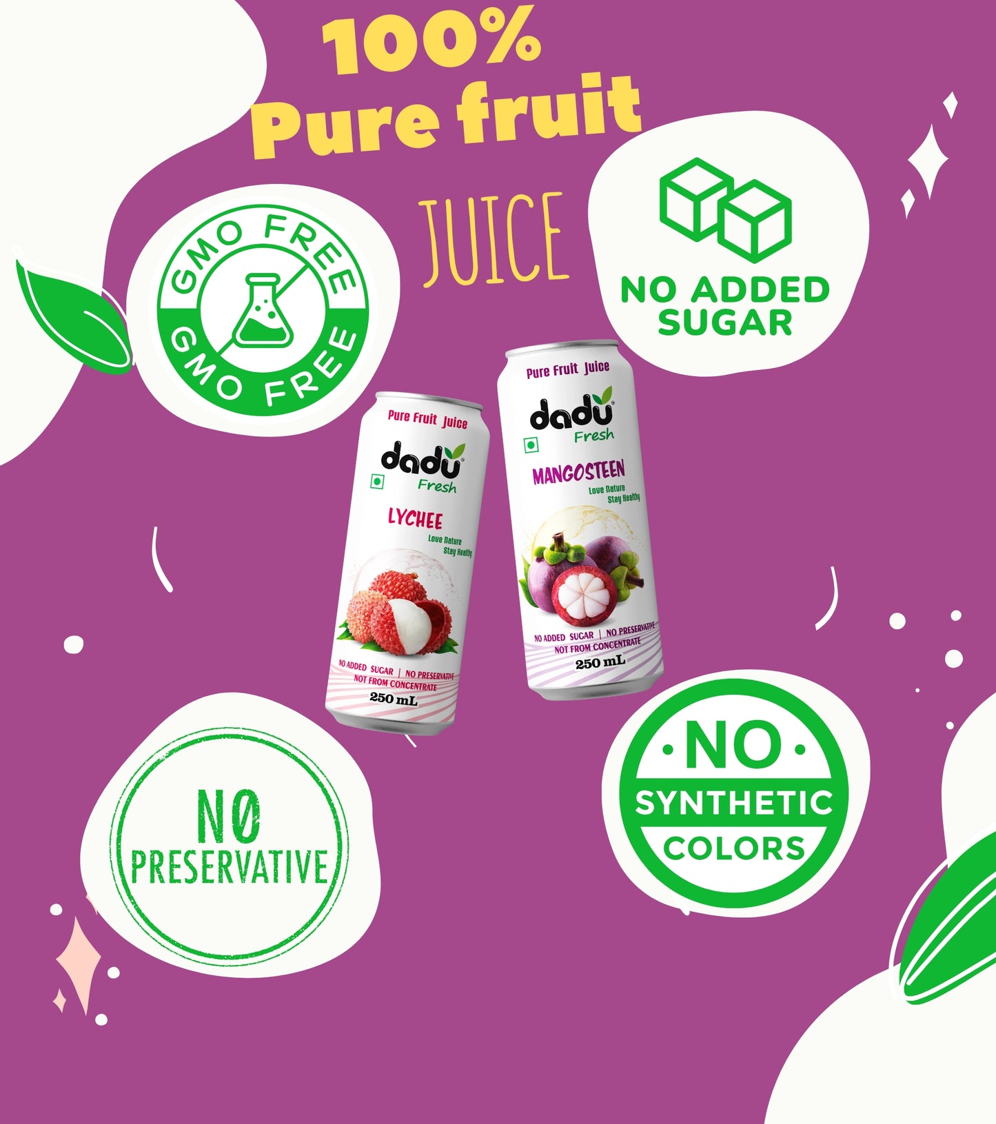 Fruit Juice Combo Pack of 18 | 18 Cans x 250ml (4500ml) | 149.00 per Can