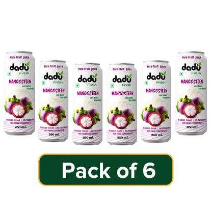 Dadu Fresh Mangosteen Juice | 100% Pure Fruit Juice | No Added Sugar & No Preservatives | 250ml x Pack of 6 - Dadu Fresh