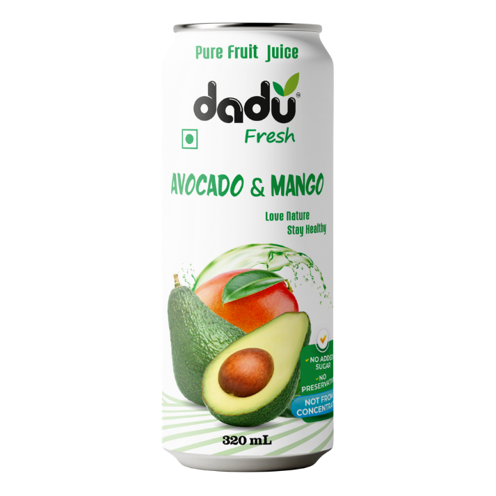Avocado & Mango Juice | Pure Natural Fruit Healthy Beverage | Pack of 4 - Dadu Fresh