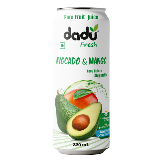 Avocado & Mango Juice | Pure Natural Fruit Healthy Beverage | Pack of 4 - Dadu Fresh