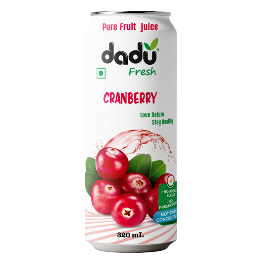 Dadu Fresh Cranberry Juice | Pure Natural Fruit Healthy Beverage | Pack of 4 - Dadu Fresh