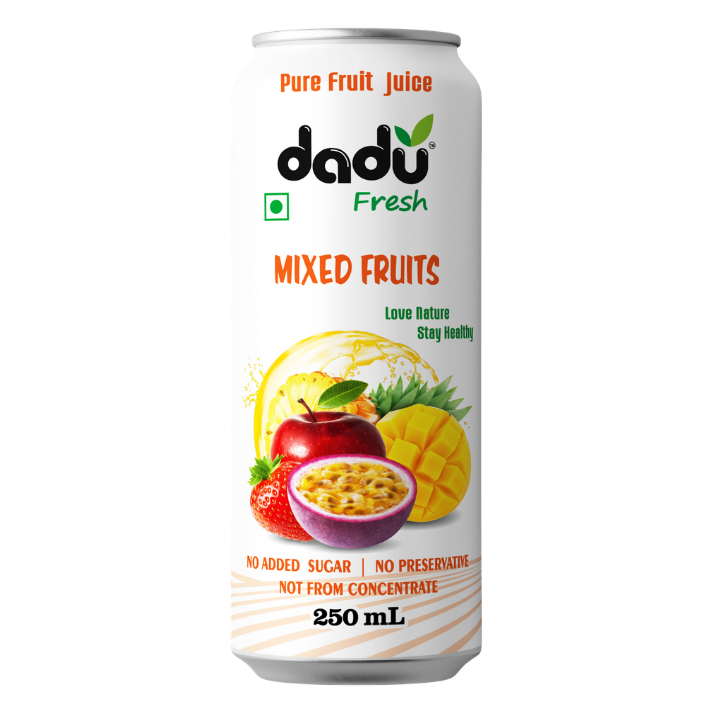 Mixed Fruits Juice - Balanced, Fruity & Power-Packed | Pack of 4 - Dadu Fresh