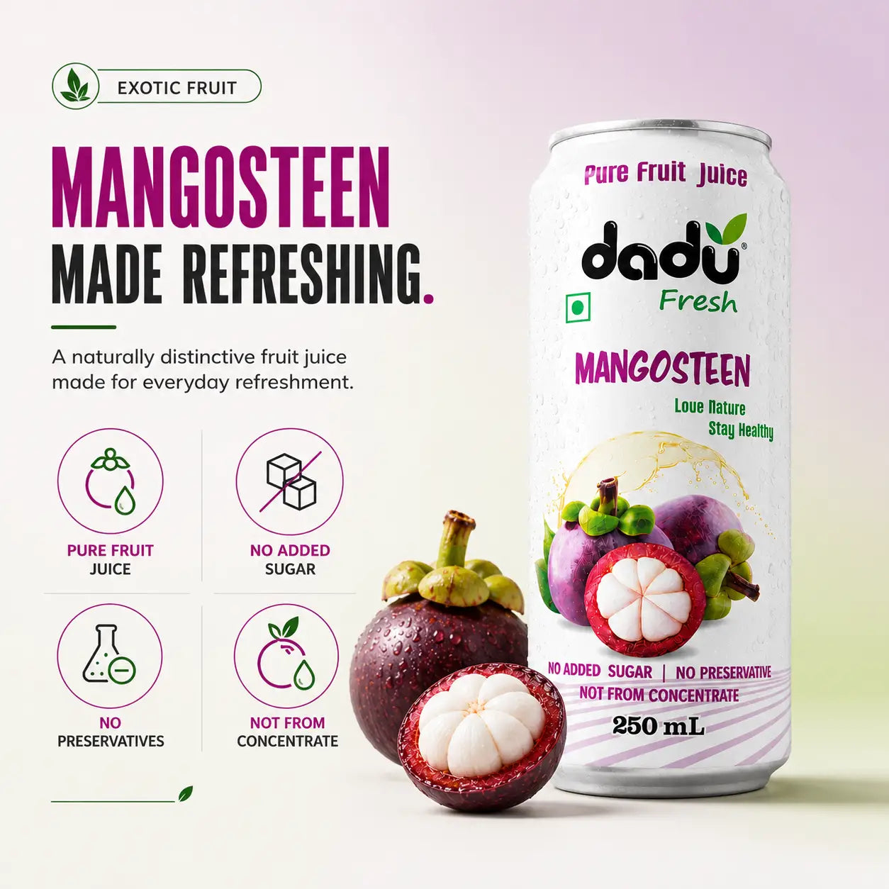 Dadu Fresh Mangosteen Juice - Antioxidant-Rich & Feel Refreshing