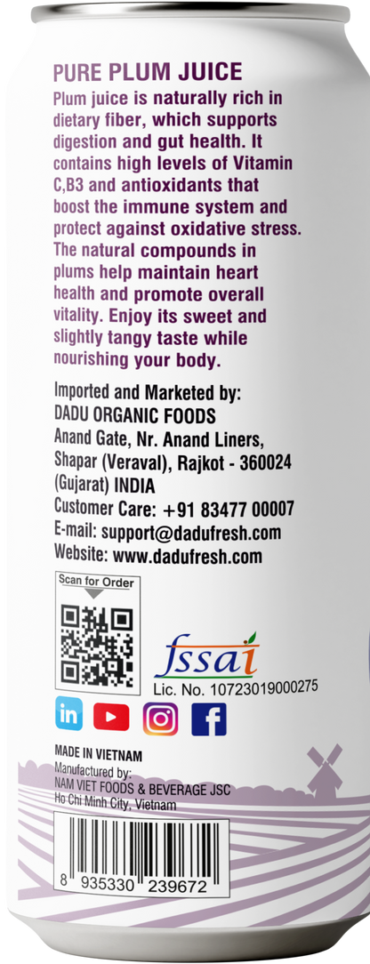 Dadu Fresh Plum Juice | Pure Natural Fruit Healthy Beverage