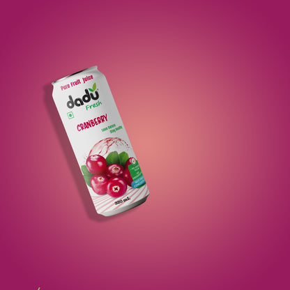 Dadu Fresh Passion Fruit, Cranberry, Blueberry, Mixed Berries, Soursop & Mixed Fruit Juice | 100% Pure Fruit Juice | No Added Sugar & No Preservatives | Pack Of 6 (250ml x 4 Cans & 320ml x 2 Cans)