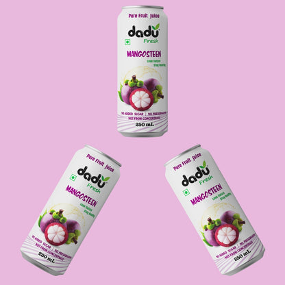 Dadu Fresh Soursop, Passion Fruit, Mixed Fruit, Lychee, Mixed Berries & Mangosteen Juice | 100% Pure Fruit Juice | No Added Sugar & No Preservatives | 250ml x Pack of 24